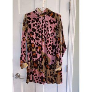 Anthropologie Eleanor Velvet Tunic Dress US Sz 10 NWT  BOHO Hippie Velvety Soft